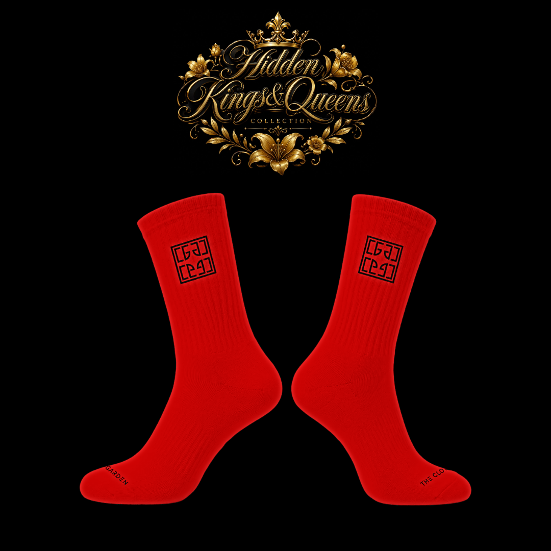 HK&QA RED REGAL BOX SOCKS